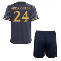Real Madrid Arda Guler #24 Bortaställ Barn 2023-24 Korta ärmar (+ Korta byxor)
